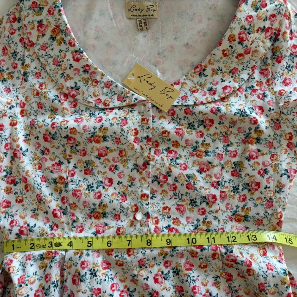 NWT Lindy Bop Floral Dress Small - Picture 8 of 13